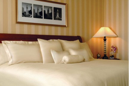 42" x 40" Magnificence™ T-310 Linen Tone on Tone Stripe Queen Pillow Cases